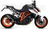 Tubo De Escape Con Catalizador Y Homologación Acústica Race-Tech Aluminio Negro Carbono - Arrow Special Parts Compatible Con Ktm 1290 Superduke R (2014-2016)
