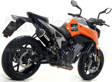 Sistema De Escape Completo Sin Catalizador Y Con Homologación Acústica Race-Tech Aluminio Negro Carbono - Arrow Special Parts Compatible Con Ktm 890 Duke R (2020-2023)