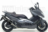 Sistema De Escape Completo Con Catalizador Y Homologación Acústica Race-Tech Aluminio Negro Carbono - Arrow Special Parts Compatible Con Yamaha Xp 530 T-Max Yp (2008-2011)