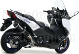 Sistema De Escape Completo Sin Catalizador Y Con Homologación Acústica Race-Tech Aluminio Negro Carbono - Arrow Special Parts Compatible Con Yamaha Xp 530 T-Max (2017-2019)