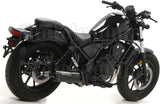 Tubo De Escape Con Homologación Acústica Rebel Aluminio Negro Aluminio Negro - Arrow Special Parts Compatible Con Honda Cmx 500 Rebel (2017-2024)