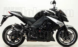 Escape Doble Con Homologación Acústica Thunder Aluminio Negro Acero - Arrow Special Parts Compatible Con Kawasaki Z 1000 (2010-2013)