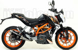 Tubo De Escape Con Catalizador Y Homologación Acústica Thunder Aluminio Negro Acero - Arrow Special Parts Compatible Con Ktm 390 Duke (2013-2016)