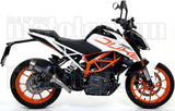 Tubo De Escape Con Homologación Acústica Thunder Aluminio Negro Acero - Arrow Special Parts Compatible Con Ktm Rc 390 (2017-2020)