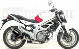 Tubo De Escape Con Homologación Acústica Thunder Aluminio Negro Acero - Arrow Special Parts Compatible Con Suzuki Svf 650 Gladius (2009-2015)