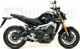 Sistema De Escape Completo Con Catalizador Y Homologación Acústica Thunder Aluminio Negro Acero - Arrow Special Parts Compatible Con Yamaha Mt-09 (2013-2020)