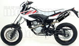 Sistema De Escape Completo Sin Catalizador Y Con Homologación Acústica Thunder Aluminio Negro Acero - Arrow Special Parts Compatible Con Yamaha Wr 125 X (2009-2016)