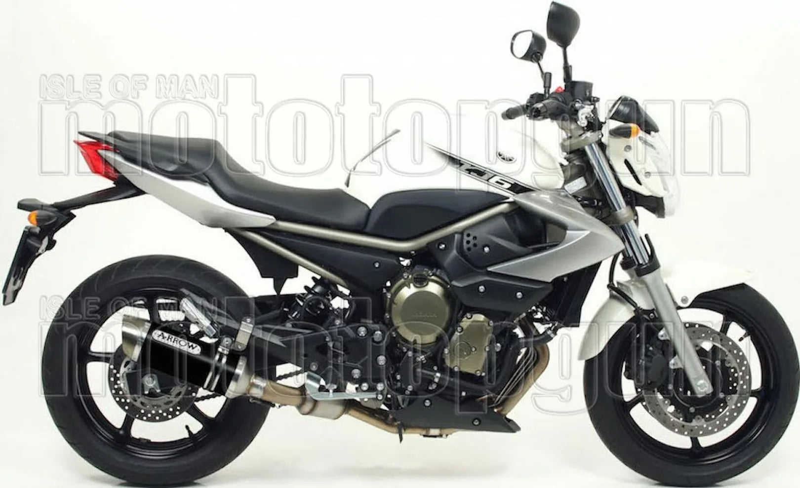 Tubo De Escape Con Homologación Acústica Thunder Aluminio Negro Acero - Arrow Special Parts Compatible Con Yamaha Xj6 Diversion (2009-2015)