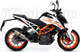 Tubo De Escape Con Homologación Acústica Thunder Titanio Carbono - Arrow Special Parts Compatible Con Ktm 390 Duke (2017-2020)