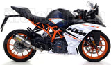 Tubo De Escape Sin Catalizador Y Con Homologación Acústica Thunder Titanio Carbono - Arrow Special Parts Compatible Con Ktm Rc 390 (2017-2020)
