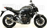 Tubo De Escape Con Homologación Acústica Thunder Titanio Carbono - Arrow Special Parts Compatible Con Yamaha Mt-07 (2014-2020)