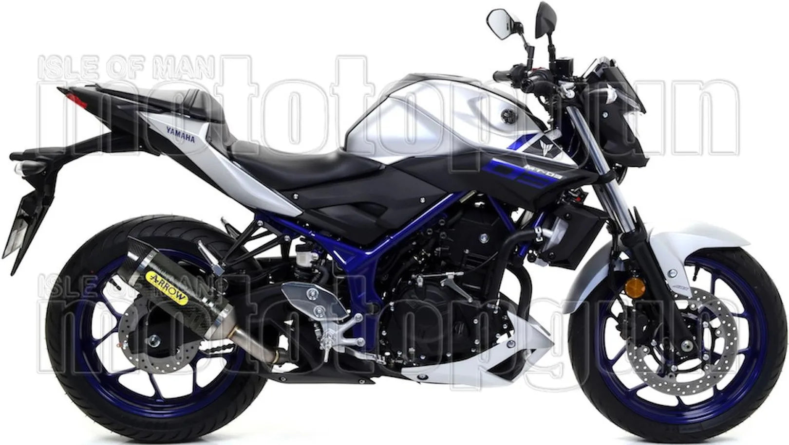 Sistema De Escape Completo Sin Catalizador Y Con Homologación Acústica Thunder Carbono Carbono - Arrow Special Parts Compatible Con Yamaha Mt-03 (2018-2019)