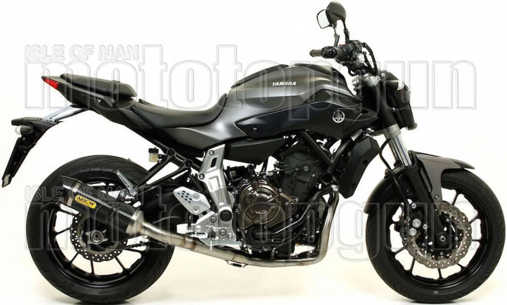 Sistema De Escape Completo Sin Catalizador Y Con Homologación Acústica Thunder Carbono Carbono - Arrow Special Parts Compatible Con Yamaha Mt-07 (2014-2020)