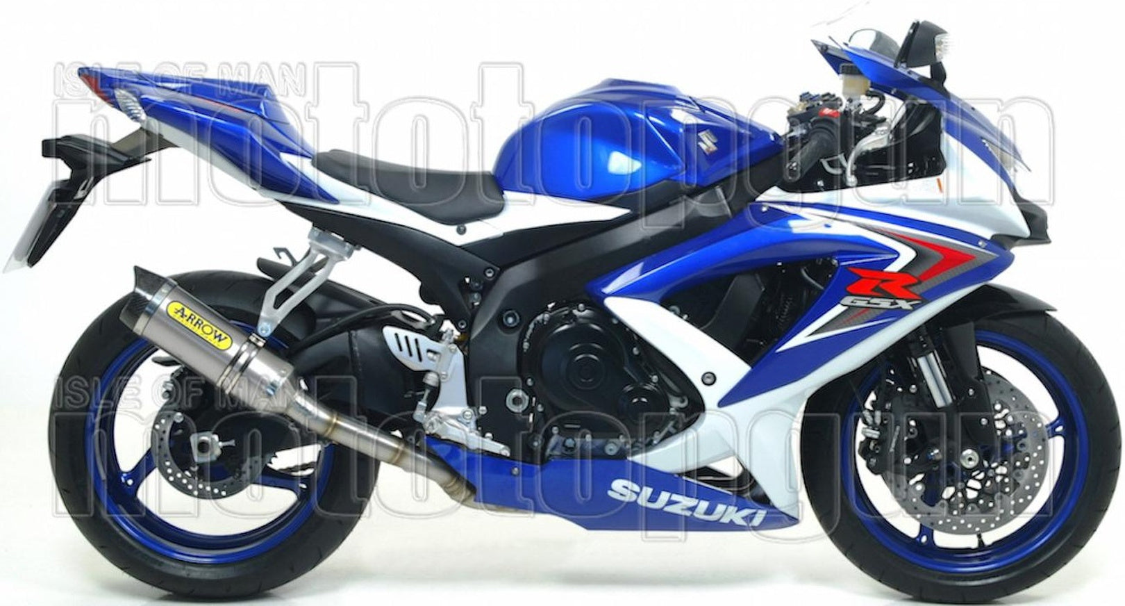 Complete Non-Catalytic Exhaust System With Sound Certification Thunder Aluminium Carbon - Arrow Special Parts Compatible With Suzuki Gsx-R 750 Ie (2008-2010)