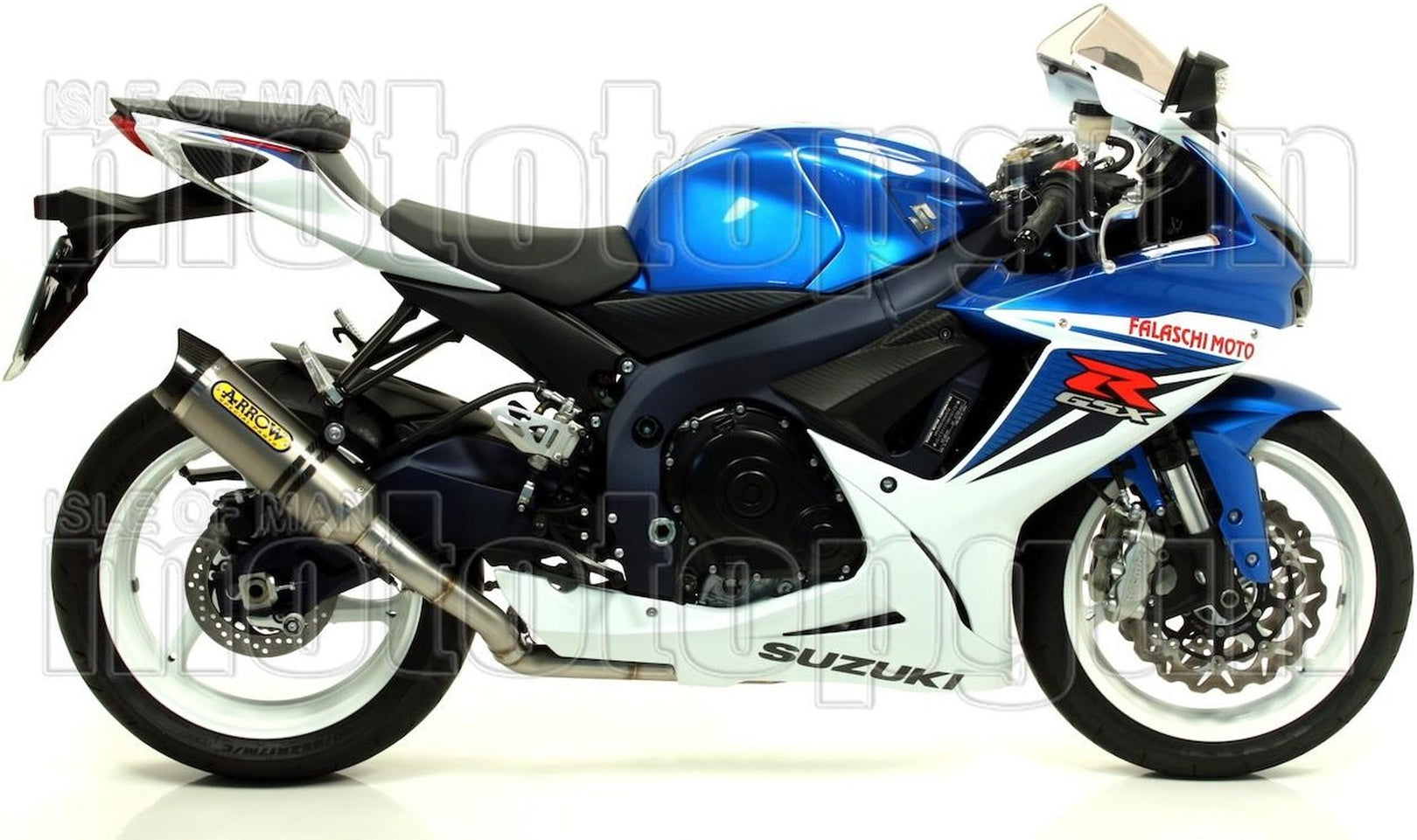 Complete Non-Catalytic Exhaust System With Sound Certification Thunder Aluminium Carbon - Arrow Special Parts Compatible With Suzuki Gsx-R 750 Ie (2011-2016)