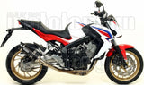 Sistema De Escape Completo Sin Catalizador Y Con Homologación Acústica Thunder Aluminio Negro Carbono - Arrow Special Parts Compatible Con Honda Cbr 650 F (2014-2018)