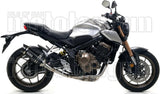 Sistema De Escape Completo Sin Catalizador Y Con Homologación Acústica Thunder Aluminio Negro Carbono - Arrow Special Parts Compatible Con Honda Cb 650 R (2019-2023)