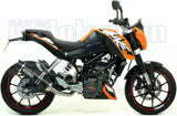 Tubo De Escape Sin Catalizador Y Con Homologación Acústica Thunder Aluminio Negro Carbono - Arrow Special Parts Compatible Con Ktm 125 Duke (2011-2016)
