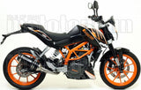 Tubo De Escape Con Homologación Acústica Thunder Aluminio Negro Carbono - Arrow Special Parts Compatible Con Ktm Rc 390 (2015-2016)