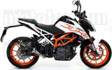 Tubo De Escape Con Homologación Acústica Thunder Aluminio Negro Carbono - Arrow Special Parts Compatible Con Ktm Rc 125 (2017-2020)