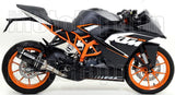 Tubo De Escape Con Catalizador Y Homologación Acústica Thunder Aluminio Negro Carbono - Arrow Special Parts Compatible Con Ktm Rc 390 (2015-2016)