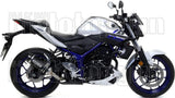 Sistema De Escape Completo Sin Catalizador Y Con Homologación Acústica Thunder Aluminio Negro Carbono - Arrow Special Parts Compatible Con Yamaha Mt-03 (2018-2019)