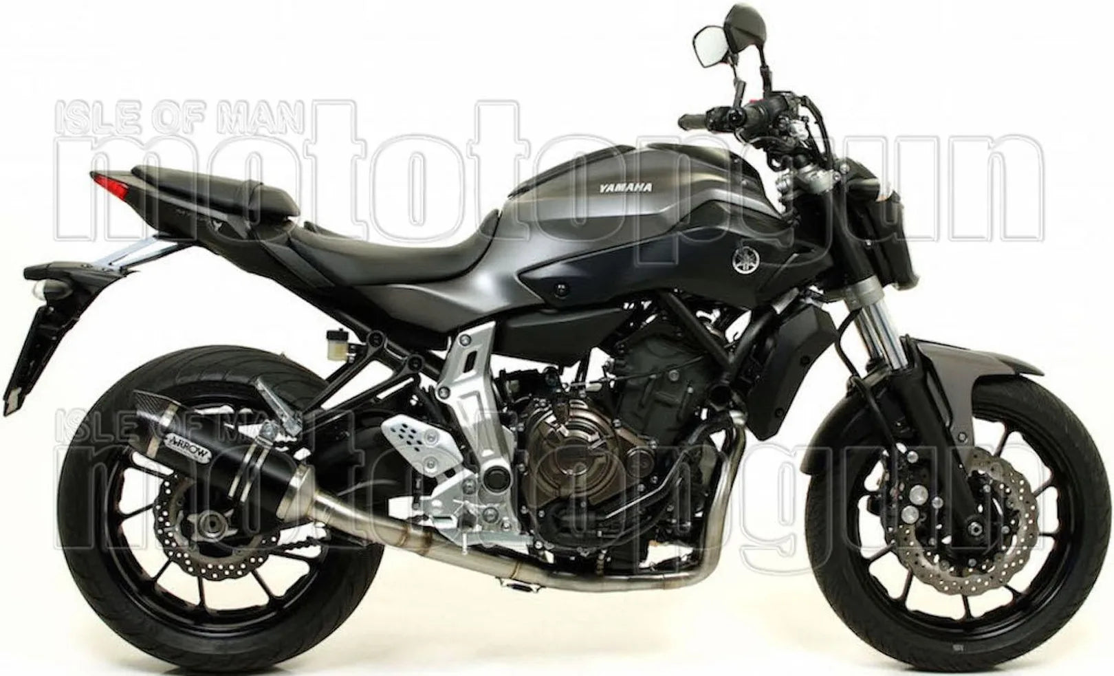 Tubo De Escape Con Homologación Acústica Thunder Aluminio Negro Carbono - Arrow Special Parts Compatible Con Yamaha Mt-07 (2014-2020)