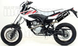 Tubo De Escape Con Homologación Acústica Thunder Aluminio Negro Carbono - Arrow Special Parts Compatible Con Yamaha Wr 125 R (2009-2016)