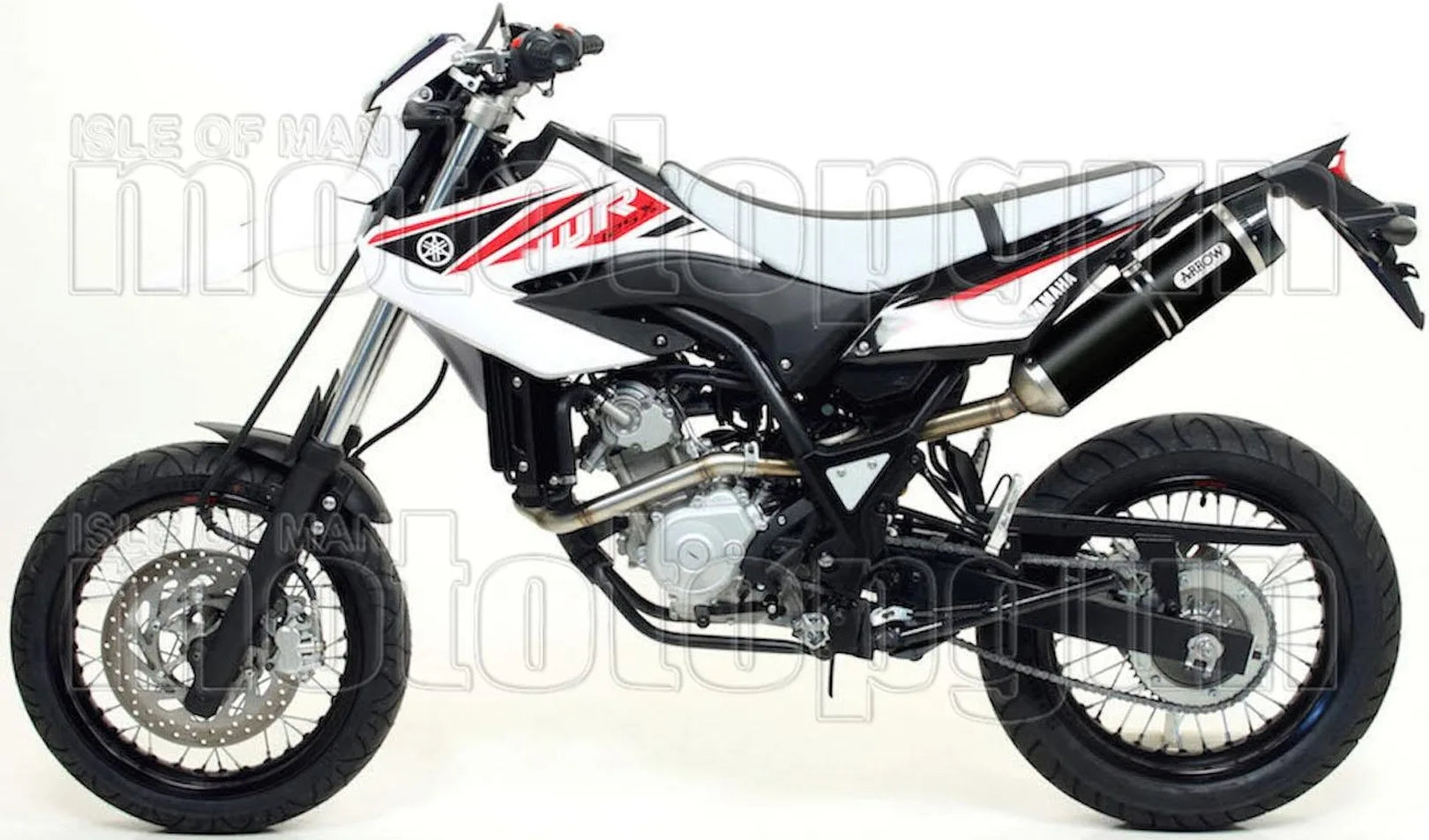 Tubo De Escape Con Homologación Acústica Thunder Aluminio Negro Carbono - Arrow Special Parts Compatible Con Yamaha Wr 125 X (2009-2016)