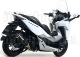 Tubo De Escape Sin Catalizador Y Con Homologación Acústica Urban Aluminio Negro Acero Negro - Arrow Special Parts Compatible Con Honda Forza 300 (2018-2020)