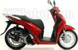 Sistema De Escape Completo Sin Catalizador Y Con Homologación Acústica Urban Aluminio Negro Acero Negro - Arrow Special Parts Compatible Con Honda Sh 125 I Abs (2012-2016)