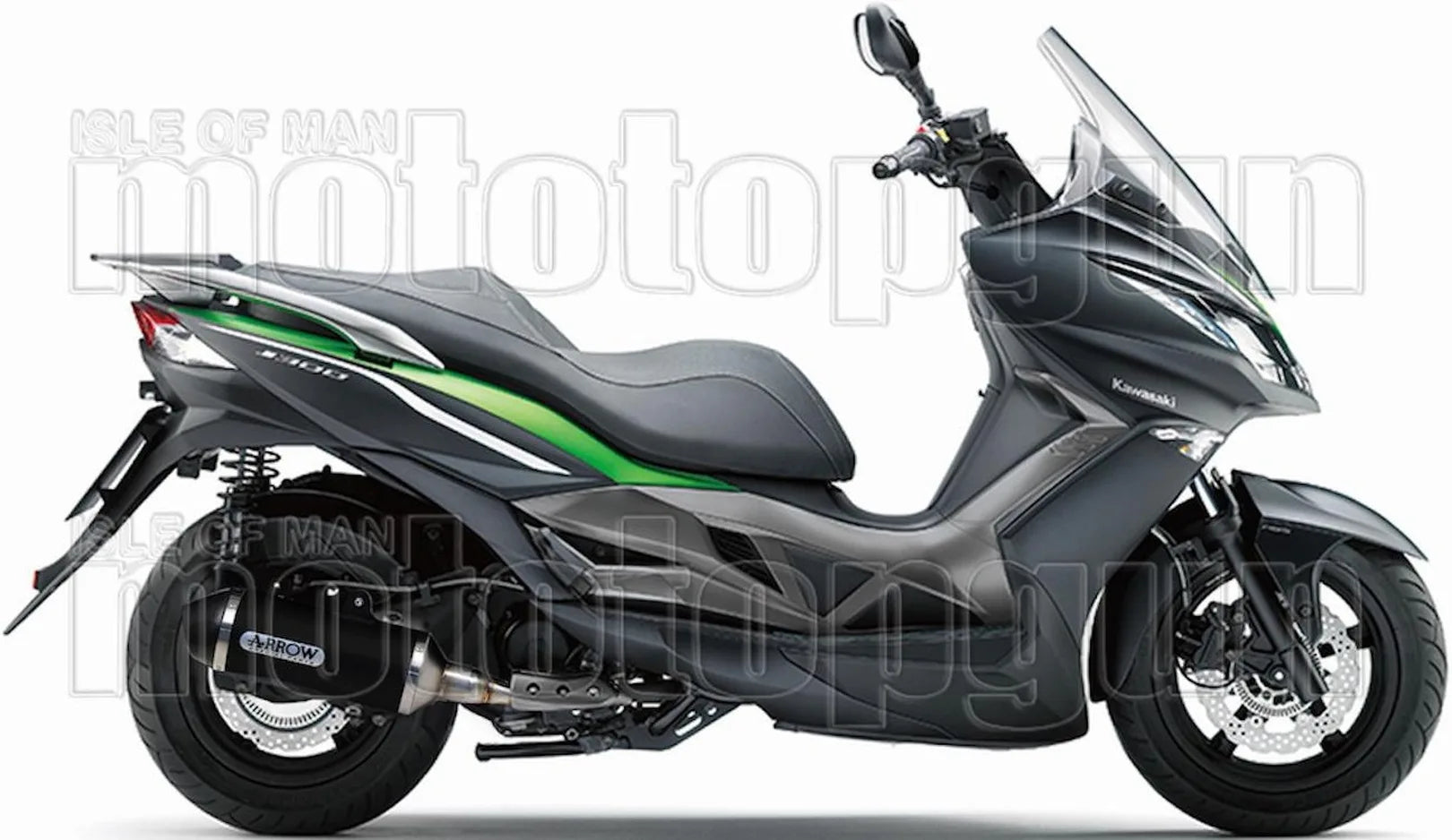 Sistema De Escape Completo Sin Catalizador Y Con Homologación Acústica Urban Aluminio Negro Acero Negro - Arrow Special Parts Compatible Con Kymco Downtown 125 I (2009-2016)