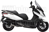 Complete Catalytic Exhaust System With Sound Certification Urban Black Aluminium Stainless Steel Black - Arrow Special Parts Compatible With Kymco Downtown 125 I (2009-2016)