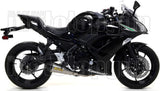 Sistema De Escape Completo Sin Catalizador Y Con Homologación Acústica X-Kone Nichrom Carbono - Arrow Special Parts Compatible Con Kawasaki Ninja 650 (2017-2020)