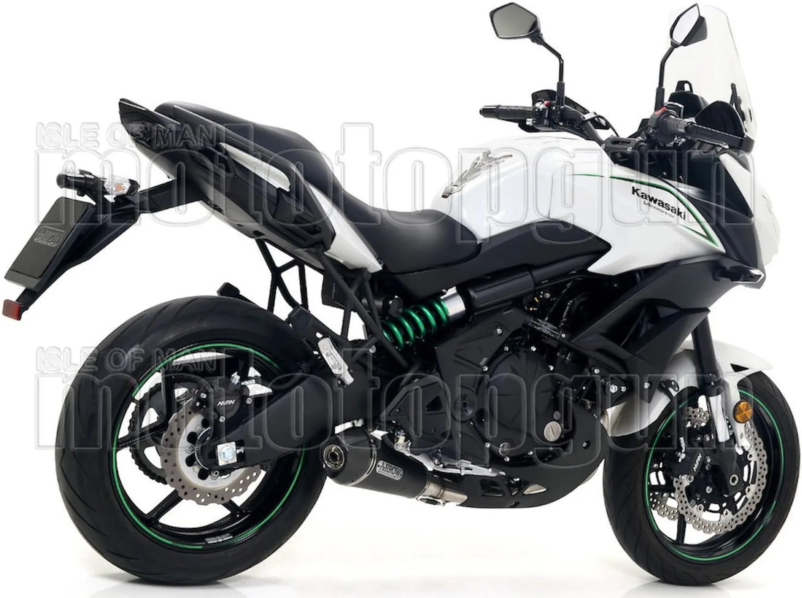 Sistema De Escape Completo Con Catalizador Y Homologación Acústica X-Kone Nichrom Negro Carbono - Arrow Special Parts Compatible Con Kawasaki Versys 650 (2017-2022)