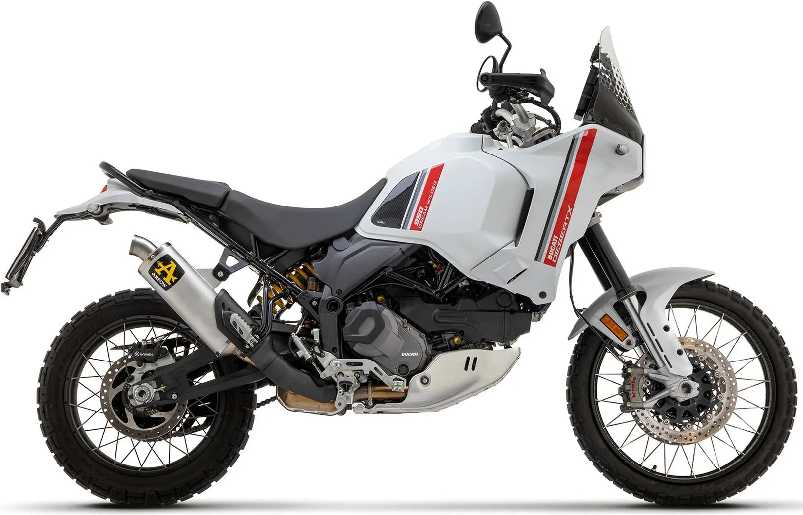 Tubo De Escape Con Homologación Acústica Indy-Race Titanio Acero - Arrow Special Parts Compatible Con Ducati Desert-X 950 (2022-2025)