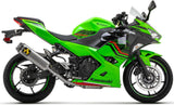 Sistema De Escape Completo Sin Catalizador Y Con Homologación Acústica Indy-Race Aluminio Negro Carbono - Arrow Special Parts Compatible Con Kawasaki Ninja 400 (2023)