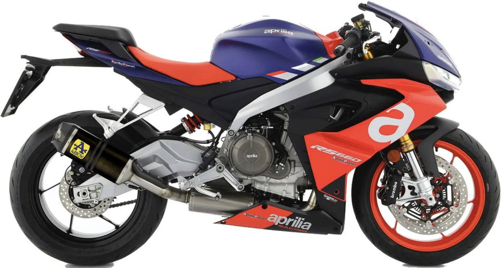 Sistema De Escape Completo Con Catalizador Y Homologación Acústica Indy-Race Aluminio Negro Carbono - Arrow Special Parts Compatible Con Aprilia Rs 660 (2020-2024)