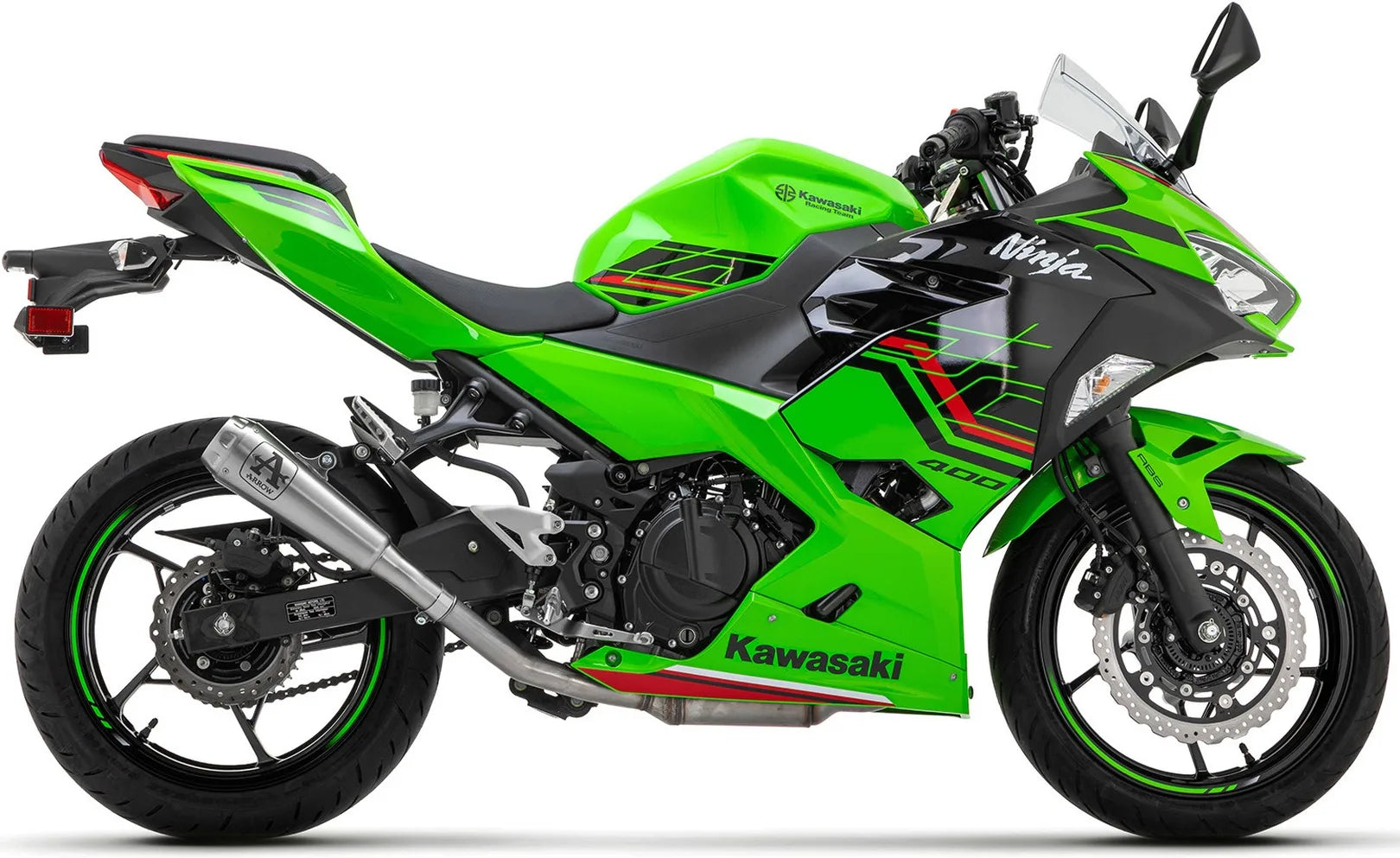 Sistema De Escape Completo Sin Catalizador Y Con Homologación Acústica Pro-Race Nichrom Acero - Arrow Special Parts Compatible Con Kawasaki Z 400 (2023)