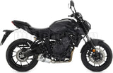 Sistema De Escape Completo Sin Catalizador Y Con Homologación Acústica Thunder Aluminio Carbono - Arrow Special Parts Compatible Con Yamaha Mt-07 (2021-2024)