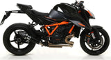 Tubo De Escape Con Homologación Acústica X-Kone Nichrom Negro Carbono - Arrow Special Parts Compatible Con Ktm 1290 Superduke R (2020-2023)