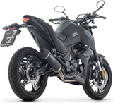 Complete Non-Catalytic Exhaust System With Sound Certification Icon Black Aluminium Carby End Cap - Arrow Special Parts Compatible With Zontes Zt 125 U (2025-2026)