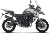 Sistema De Escape Completo Sin Catalizador Y Con Homologación Acústica Indy Race Aluminio Negro Fondo Carby - Arrow Special Parts Compatible Con Benelli Trk 702 - X (2025-2026)