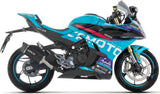Sistema De Escape Completo Sin Catalizador Y Con Homologación Acústica Indy-Race Evo Aluminio Negro Fondo Carby - Arrow Special Parts Compatible Con Cfmoto 450 Nk (2025-2026)