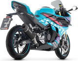 Sistema De Escape Completo Sin Catalizador Y Con Homologación Acústica Indy-Race Evo Aluminio Negro Fondo Carby - Arrow Special Parts Compatible Con Cfmoto 450 Sr (2025-2026)