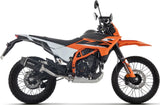 Sistema De Escape Completo Sin Catalizador Y Con Homologación Acústica Indy-Race Evo Aluminio Negro Fondo Carby - Arrow Special Parts Compatible Con Ktm 125 Enduro R (2025-2026)