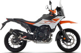 Sistema De Escape Completo Sin Catalizador Y Con Homologación Acústica Indy-Race Evo Aluminio Negro Fondo Carby - Arrow Special Parts Compatible Con Ktm 390 Adventure X (2025-2026)