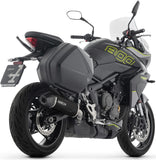 Tubo De Escape Con Homologación Acústica Indy Race Evo Aluminio Negro Fondo Carby - Arrow Special Parts Compatible Con Triumph Tiger 800 Sport (2025-2026)