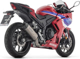 Tubo De Escape Con Homologación Acústica Indy-Race Evo Titanio Carbono - Arrow Special Parts Compatible Con Honda Cbr 500 R (2024-2026)