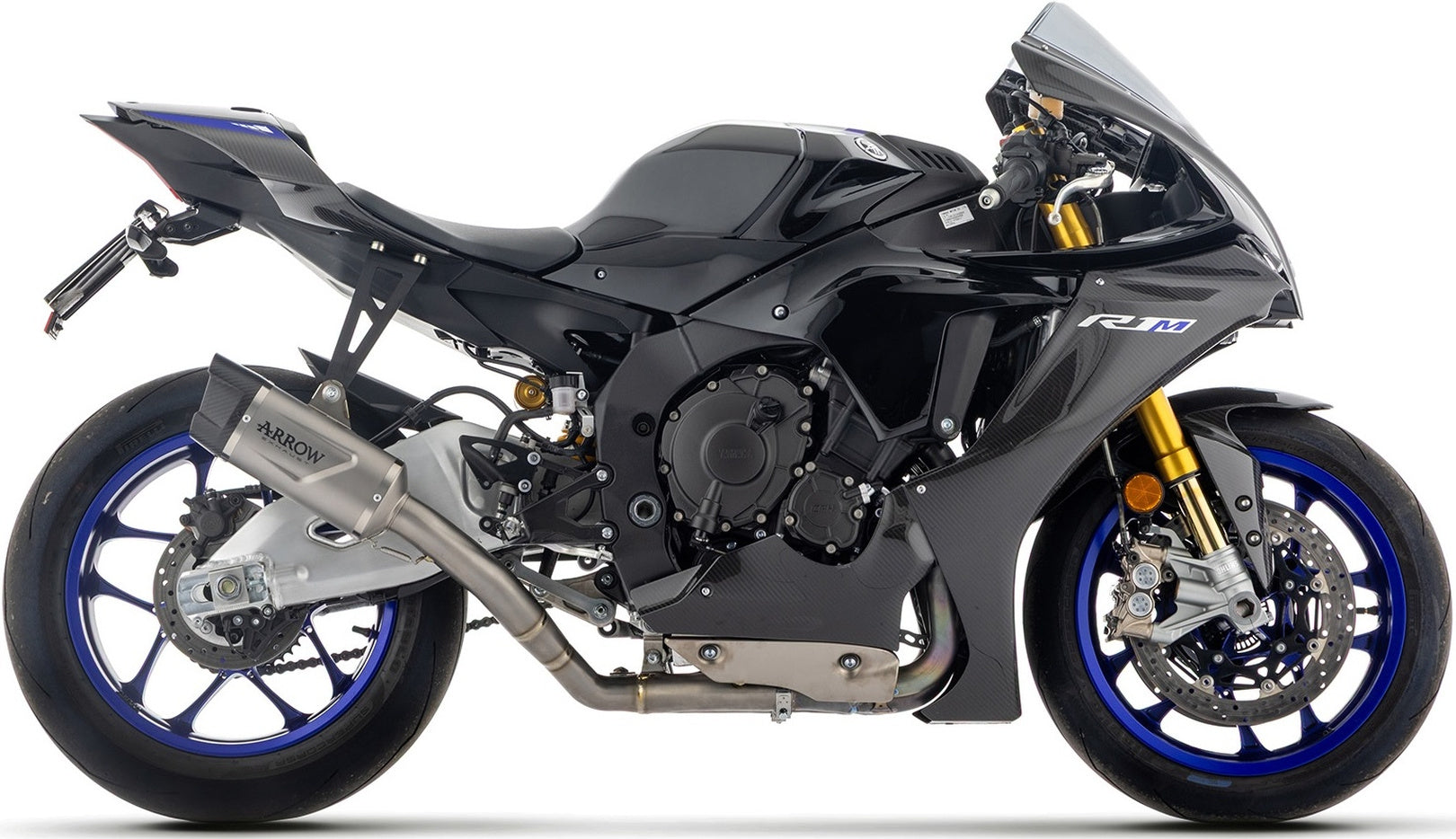 Uncatalysed Exhaust System Without Sound Certification Indy-Race Evo Titanium Carby End Cap - Arrow Special Parts Compatible With Yamaha Yzf-R1 1000 (2025)